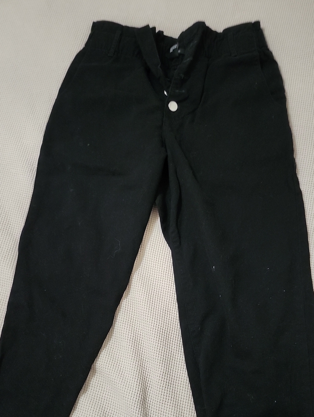 Forever 21 Black High-Waist Tapered Pants